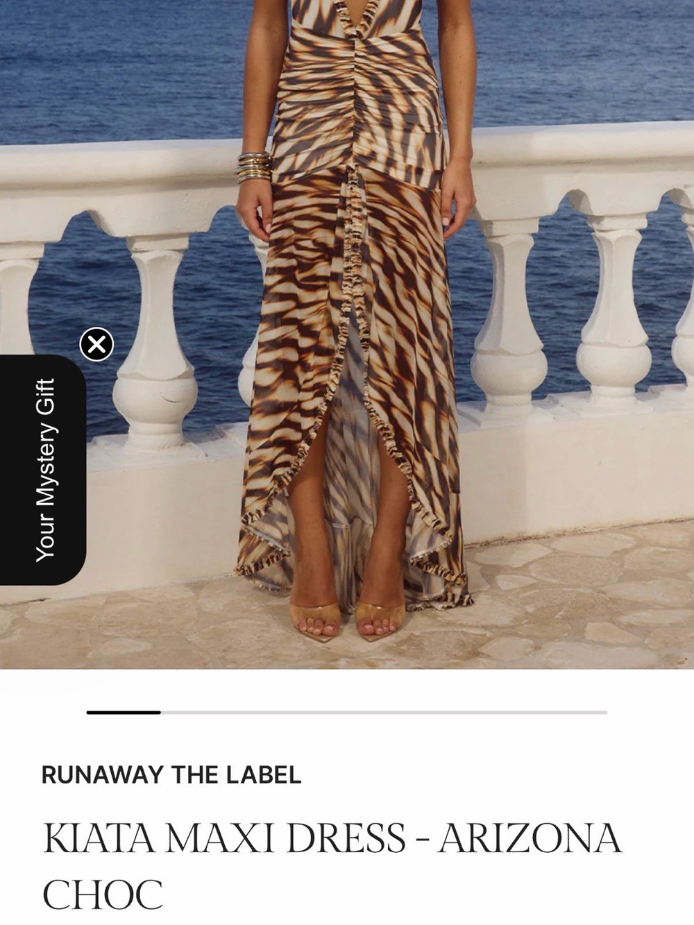 Runaway the label -KIATA MAXI DRESS - ARIZONA CHOC size small